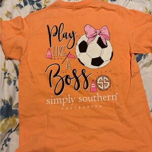 Simply Southern Orange Soccer Graphic Tee